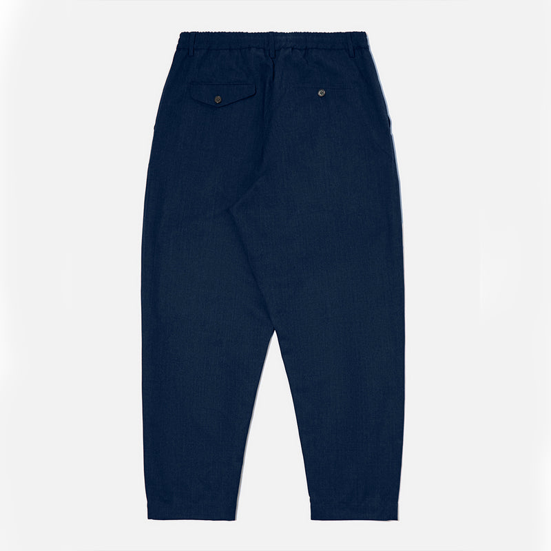 Universal Works - Pantalon Plissé  - Marine