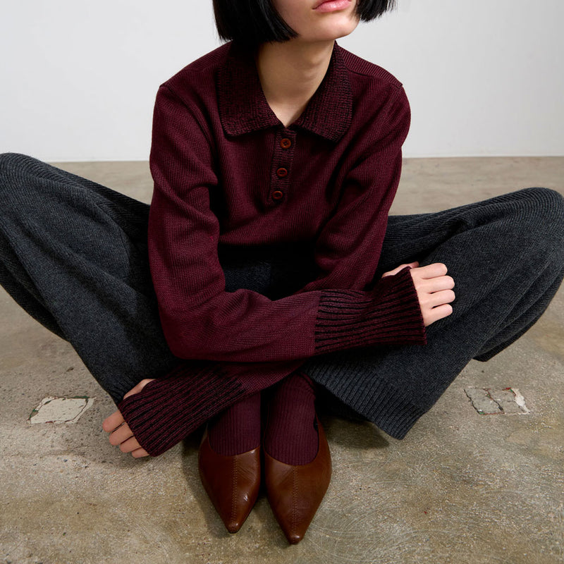 Carlota Cahis - Pull Mustang - Bordeaux
