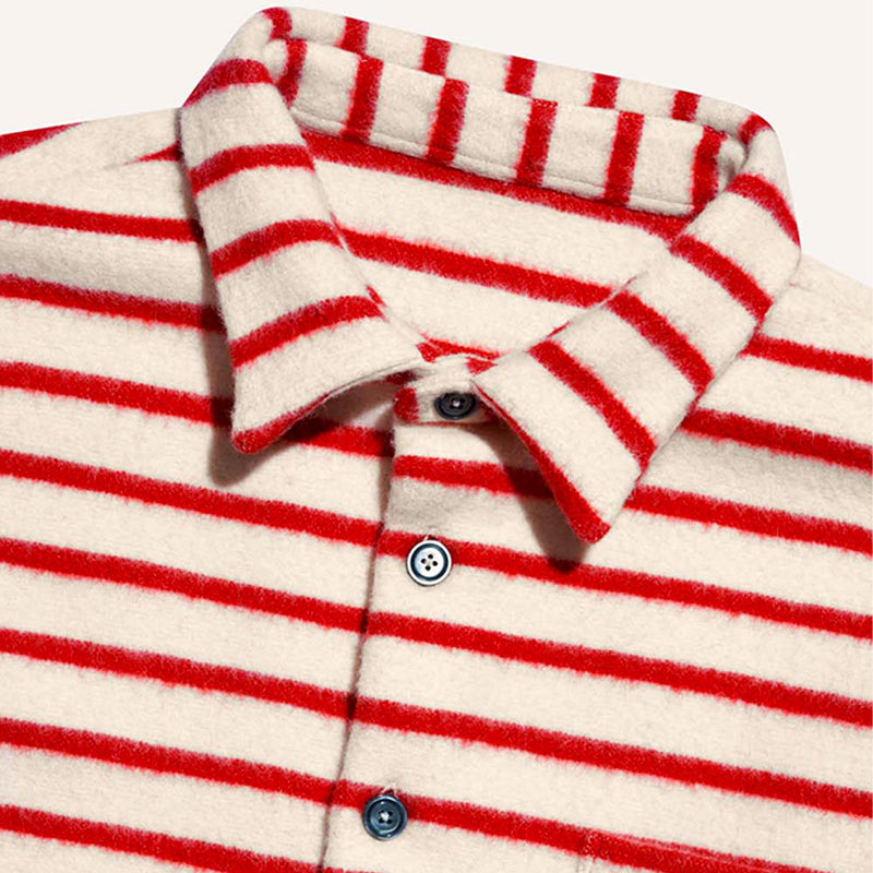 Later - Surchemise Epure à Rayures - Rouge & Ecru