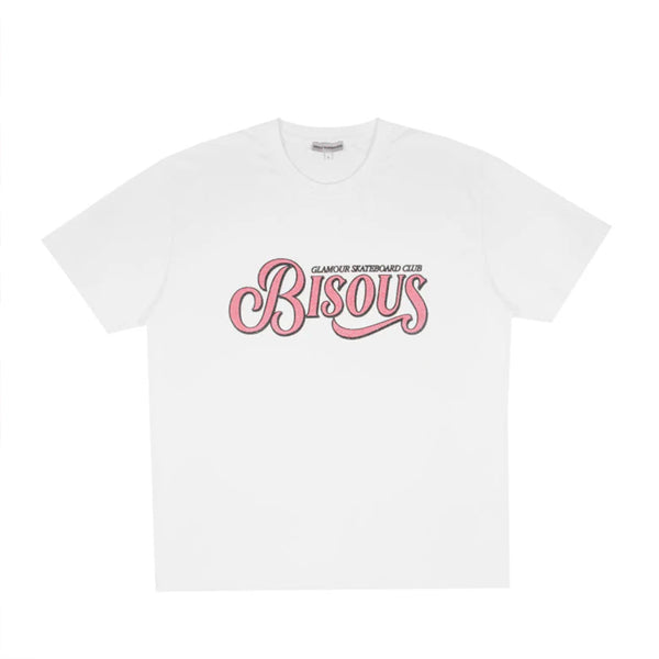 Bisous Skateboard - T-shirt Glamour Caviar - Blanc