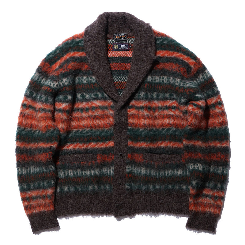 Beams Plus - Cardigan col châle Shaggy - Marron