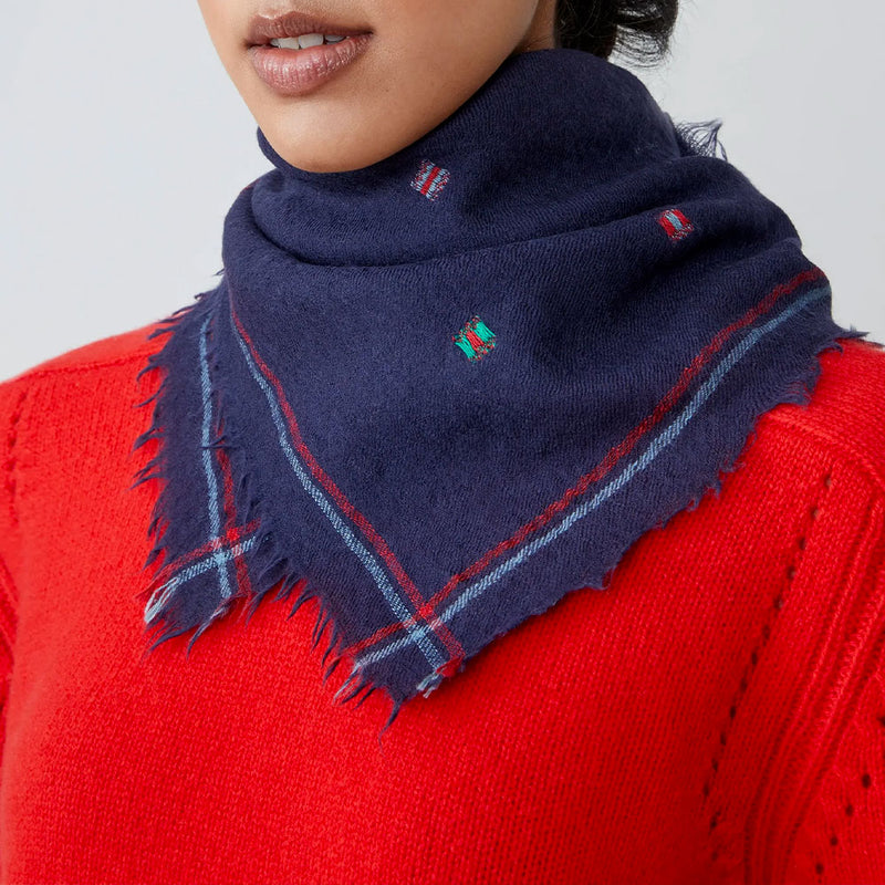 Moismont - Foulard Chelsea N°815 - Bleu Uniform