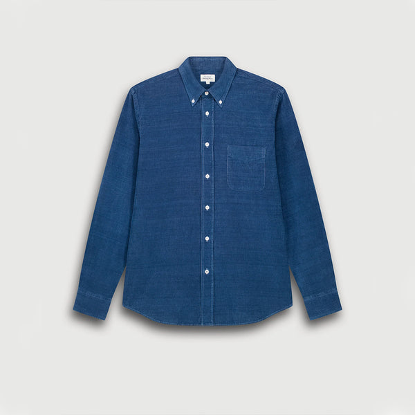 Hartford - Chemise Pitt Velours Côtelé - Bleu Indigo