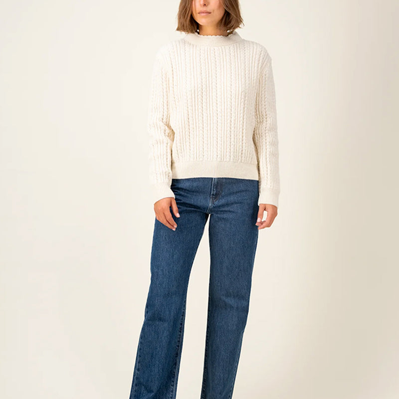Tricots Jean Marc - Pull Meline Col Rond - Ecru