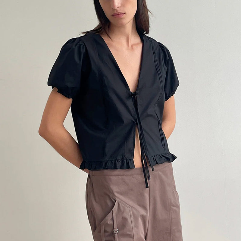 Deiji Studio - Top Pintuck - Noir