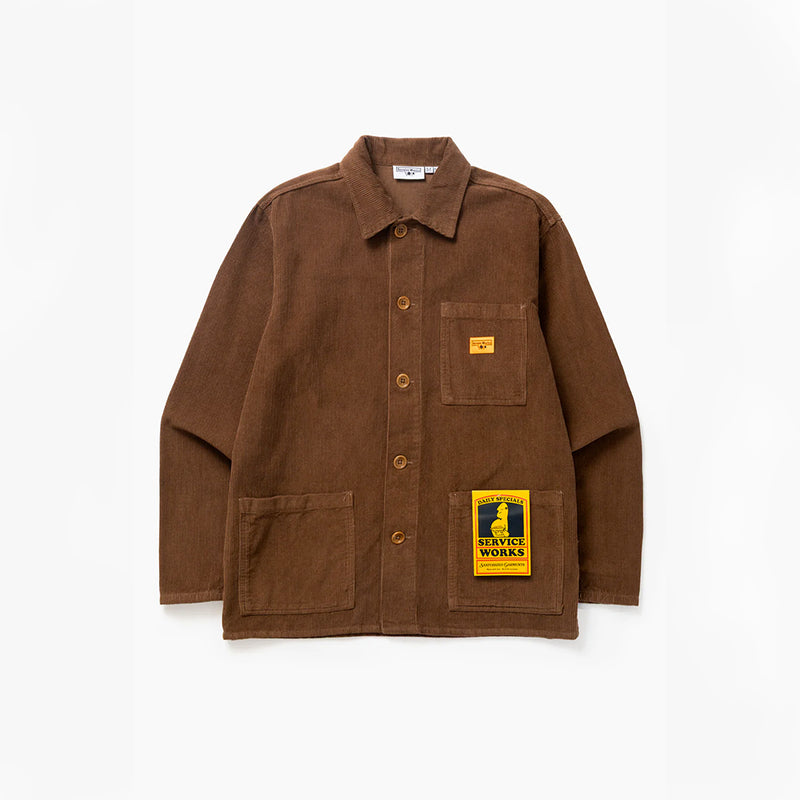 Service Works - Chemise Travail Velours - Marron Bark