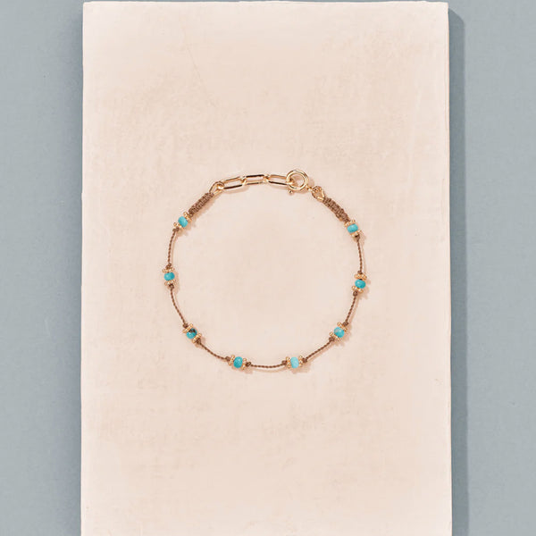 Tityaravy - Bracelet Lotus - Beige Turquoise