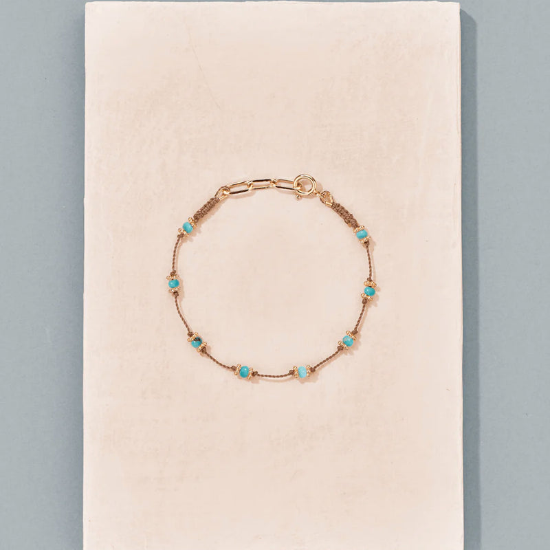 Tityaravy - Bracelet Lotus - Beige Turquoise