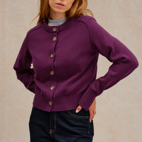 Le Minor - Cardigan - Prune