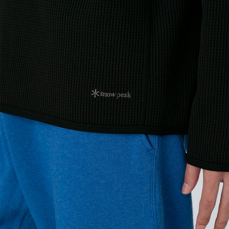 Snow Peak - T-Shirt Dry Waffle Long Sleeve - Noir