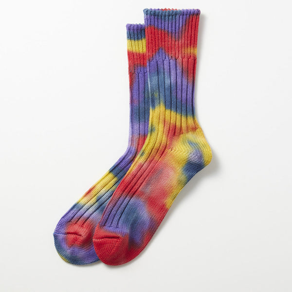 Rototo - Chaussettes Tie and dye - Rouge/Jaune/Bleu