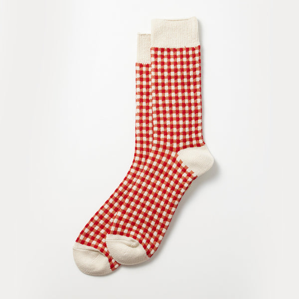 Rototo - Chaussettes Gingham - Rouge