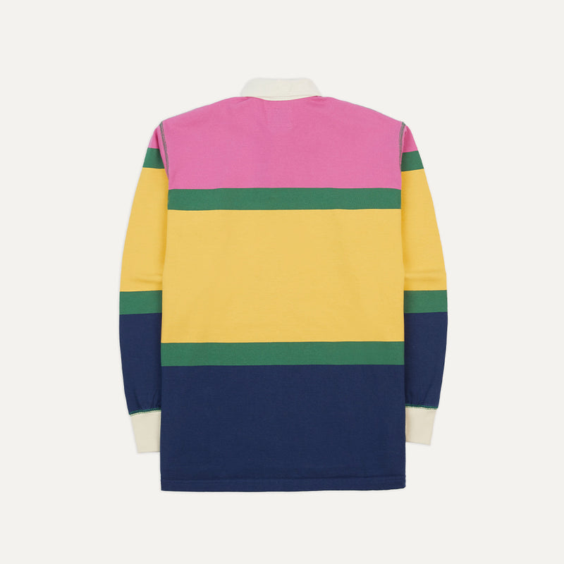 Drake's - Polo Rugby - Rose, Vert, Jaune & Marine