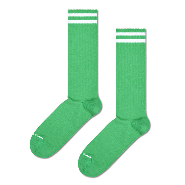 Happy Socks - Chaussettes Solid Sneaker Thin Crew - Vert