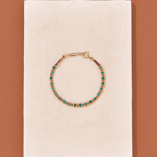 Tityaravy - Bracelet Kamala - Beige Turquoise