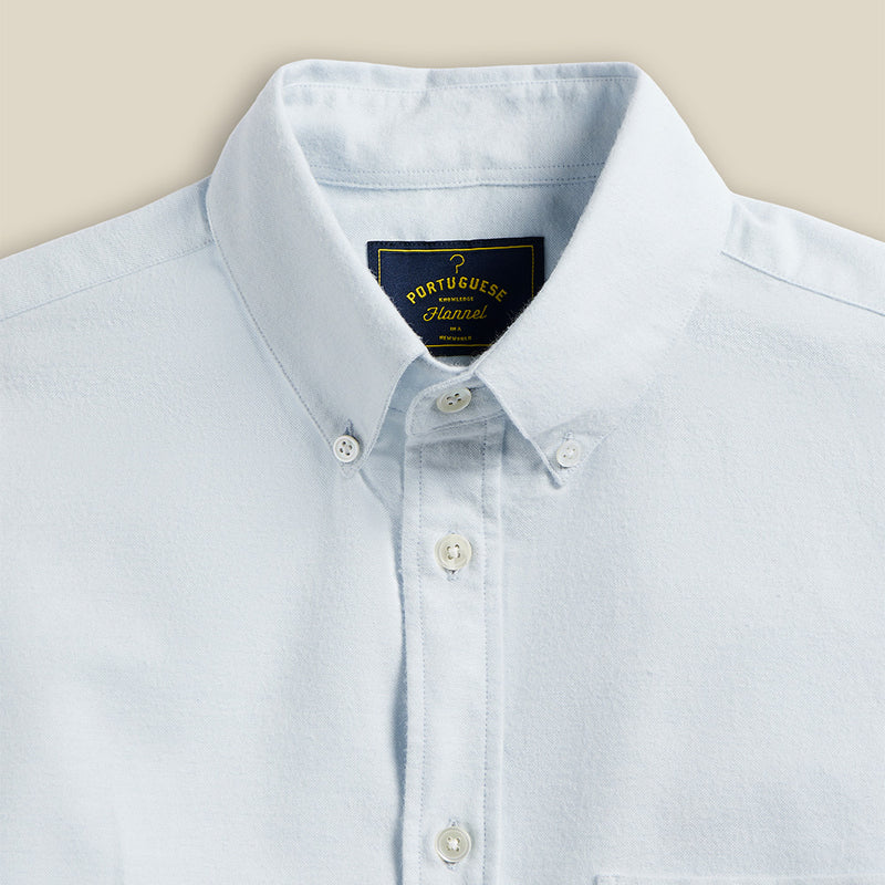Portuguese Flannel - Chemise Brushed Oxford - Bleu clair