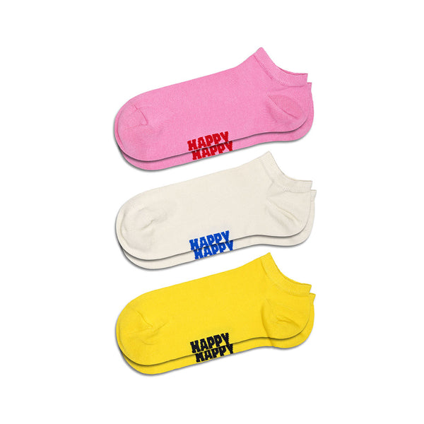 Happy Socks - Pack Chaussettes Basses Solid - Rose