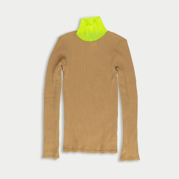 La Fetiche - Top Frederique - Camel & Jaune