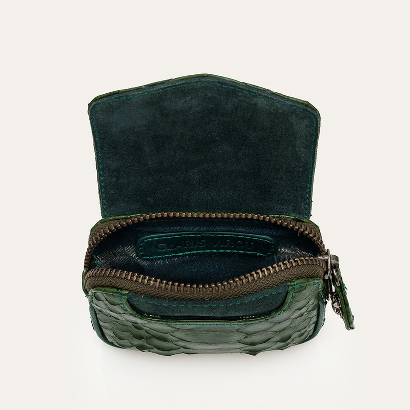 Claris Virot - Porte Monnaie Karl  - Vert Python