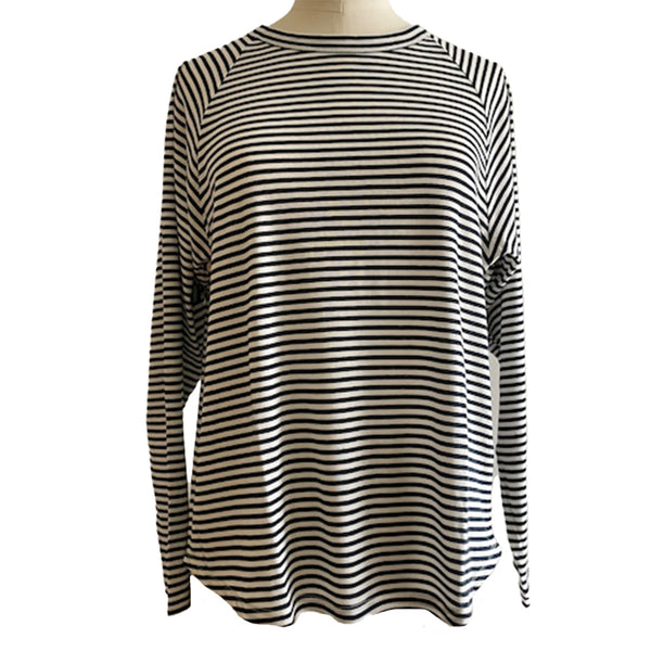 Sarahwear - T-Shirt en jersey rayé – Marine & Blanc