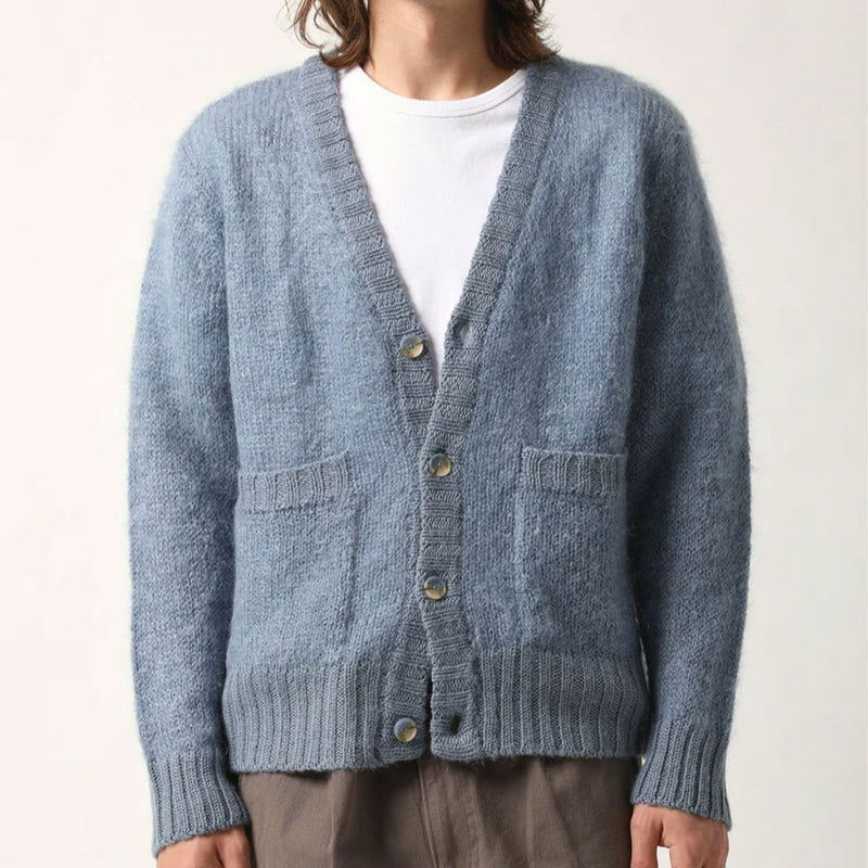 Corridor - Cardigan Mohair - Bleu