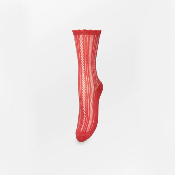 Becksöndergaard - Chaussettes Crochia Cotta - Ocre Rouge