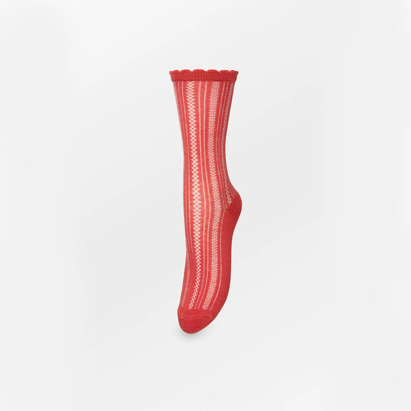 Becksöndergaard - Chaussettes Crochia Cotta - Ocre Rouge