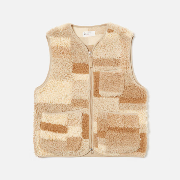 Universal Works - Gilet Zippé - Sand