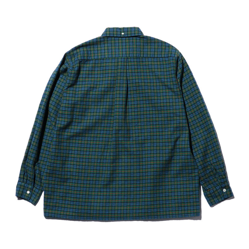 Beams Plus - Chemise à carreaux - Bleu/Vert