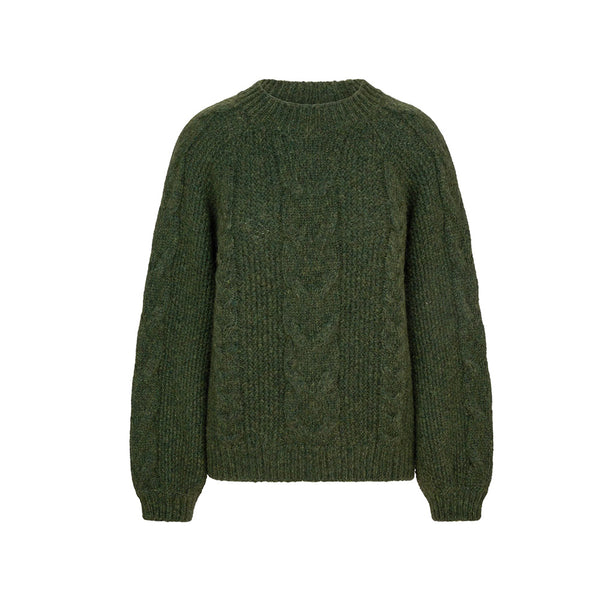 Les Tricots D'o - Pull col rond Odette  - Vert