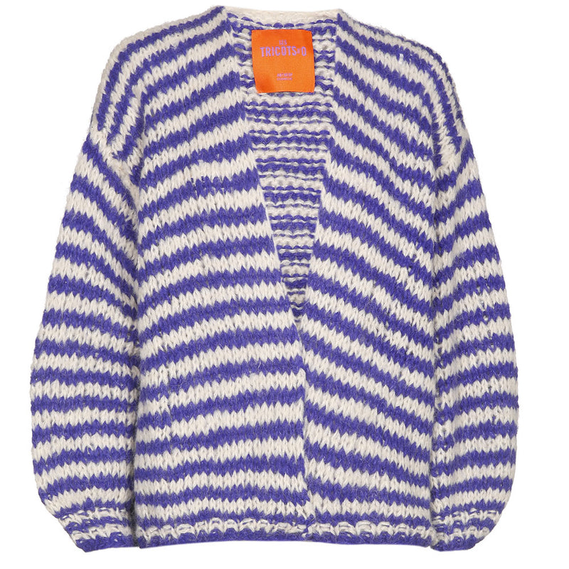 Les Tricots D'o - Cardigan - Rayures bleues