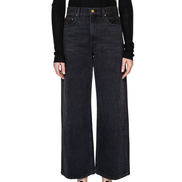 B Sides - Jeans Elissa taille haute large - Noir