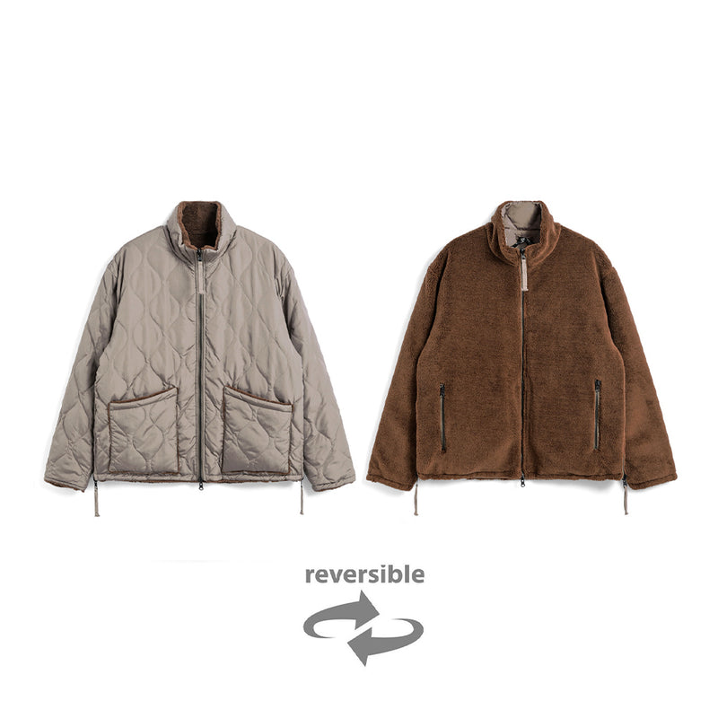 Taion - Veste Military Reversible Down - Marron