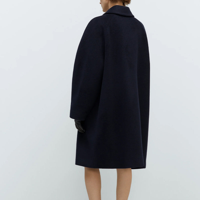 Cordera - Manteau Laine Boutons - Marine