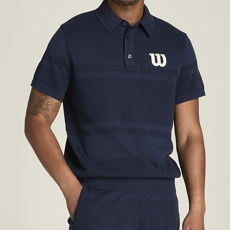 Wilson - Lafayette Knit Polo Shirt - Navy – Merci Paris