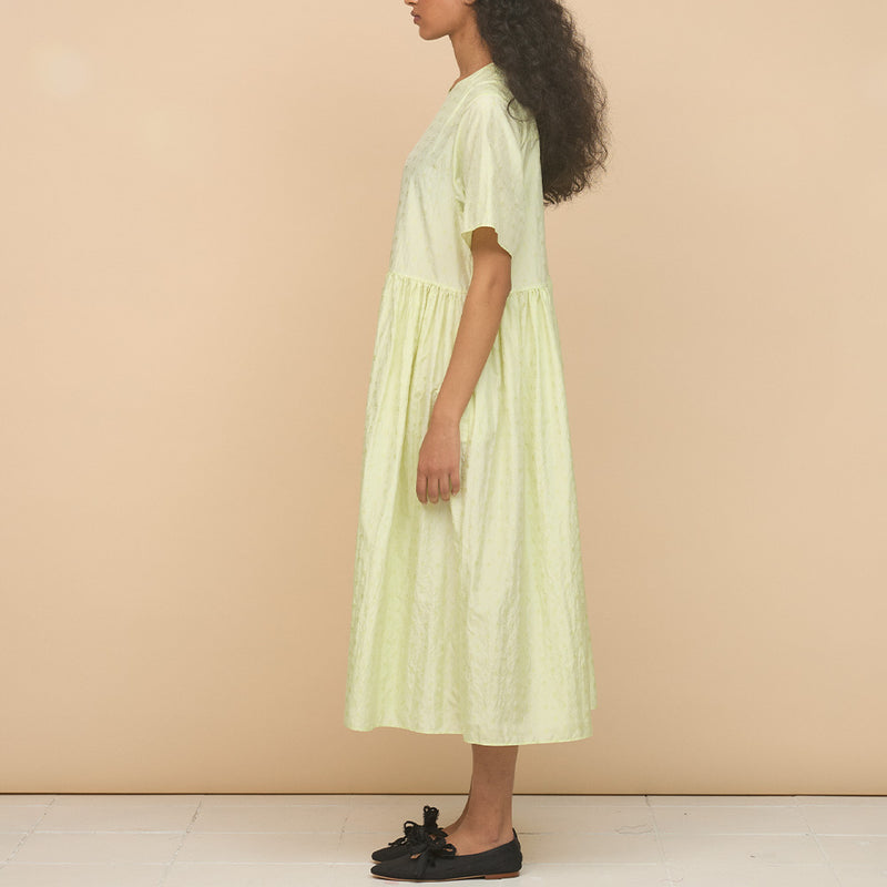 victoria beckham dresses Victoria Beckham Gathered V-Neck Midi Dress In Iris