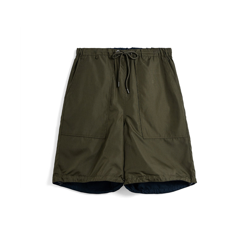 Taion - Short Military Réversible Non Down - Vert Olive