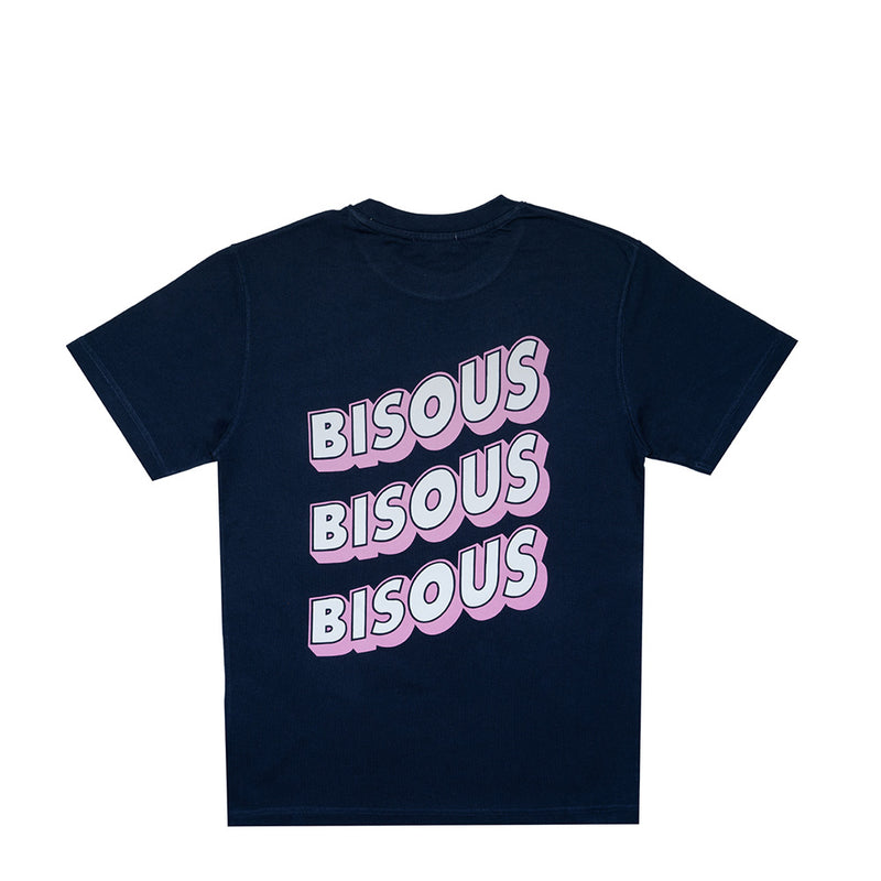 Bisous Skateboard - T-Shirt SS Sonics - Bleu Marine