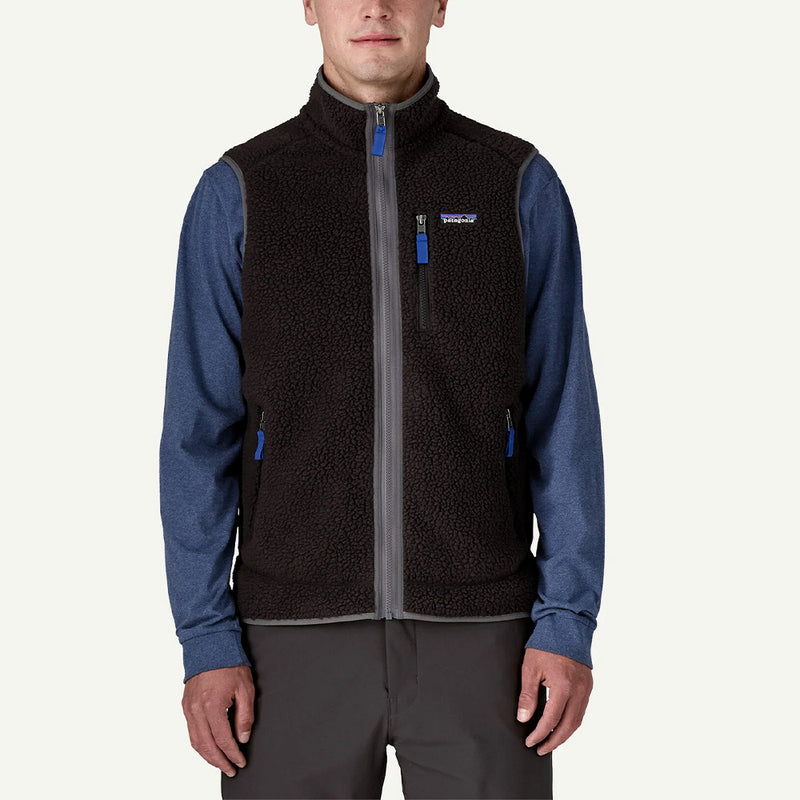 Patagonia - Veste Retro Pile Fleece sans manches - Noir Forge Gris