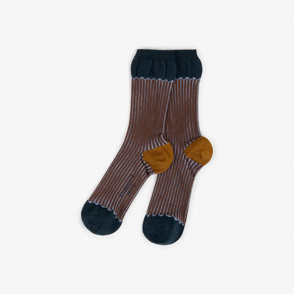 Exquisite J - Chaussettes CA74 - Marron et Noir