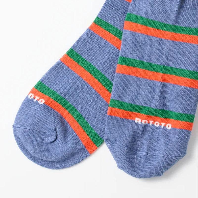 Rototo - Chaussettes Rayées - Bleu