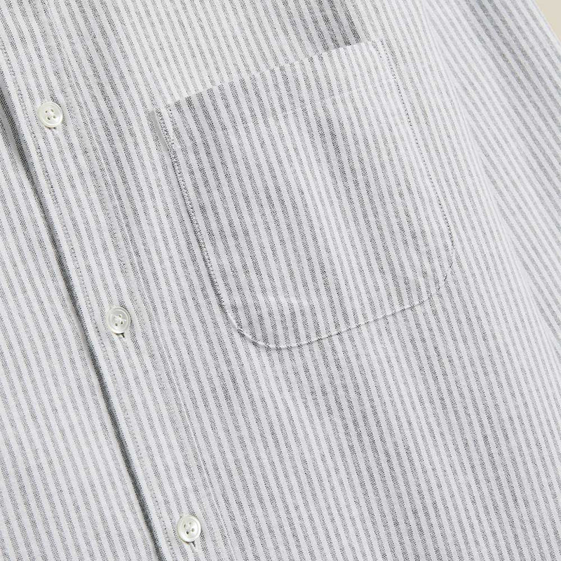Portuguese Flannel - Chemise Brushed Oxford Rayures - Vert Moss