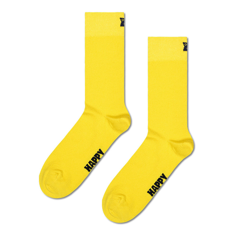 Happy Socks - Chaussettes Hautes Solid - Jaune