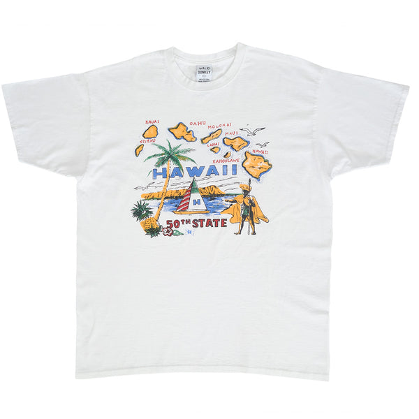 Wild Donkey - T Shirt Hawai - Blanc