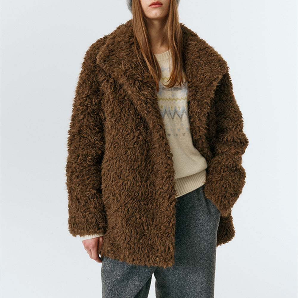 Dunst - Vegan Fur Jacket - Brown – Merci Paris