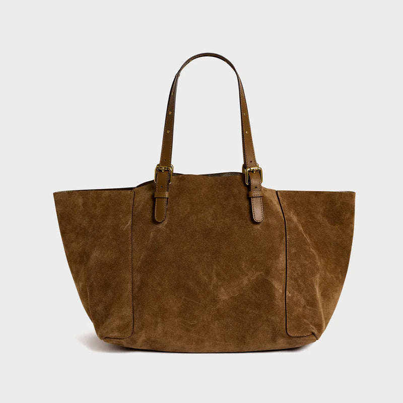 Gerard Darel - Cabas en cuir velours  Simple Bag - Toundra