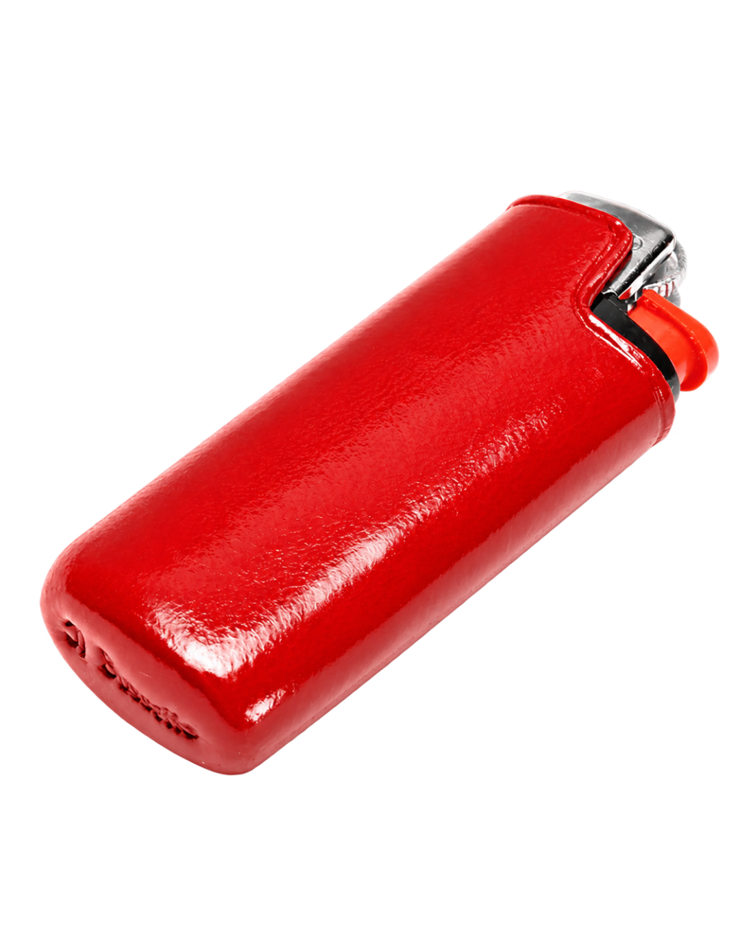 Étui à briquet Merci Paris Il Bussetto en cuir rouge tannage végétal pour briquet BIC Mini sans coutures