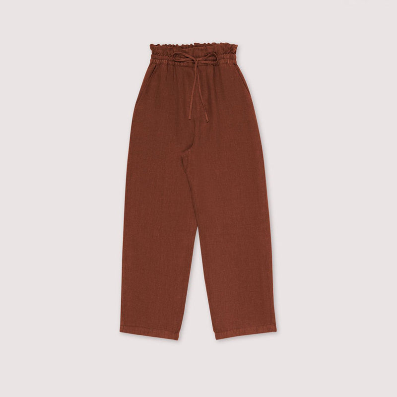 The New Society - Pantalon Long Beach - Marron