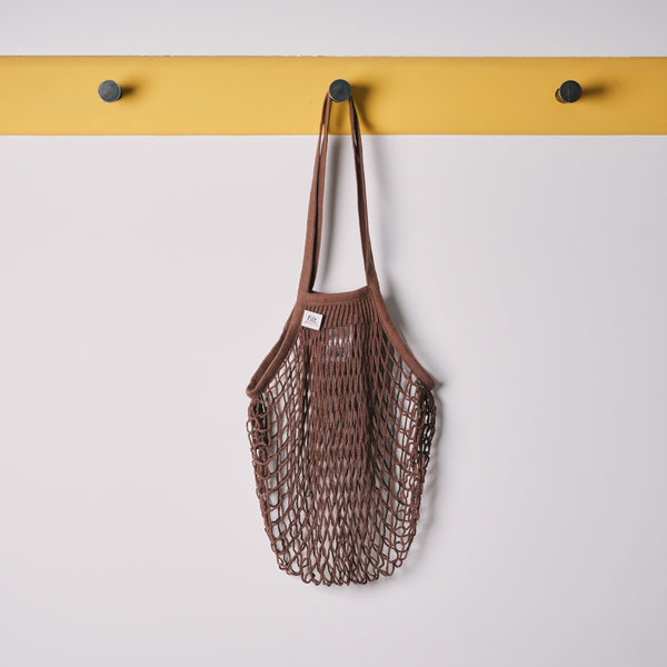 Filet à provisions à grandes anses - Marron sépia