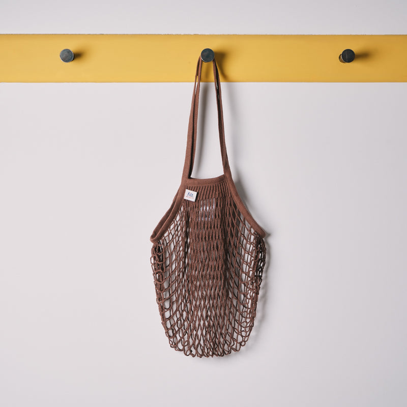 Filet à provisions à grandes anses - Marron sépia